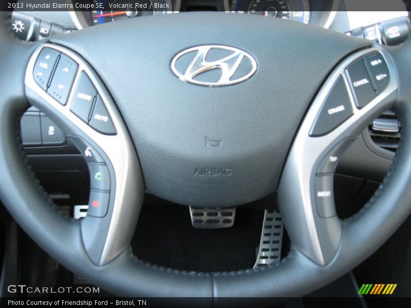 Volcanic Red / Black 2013 Hyundai Elantra Coupe SE