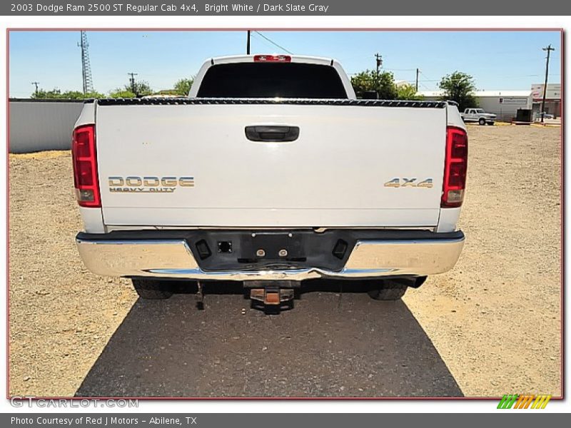 Bright White / Dark Slate Gray 2003 Dodge Ram 2500 ST Regular Cab 4x4