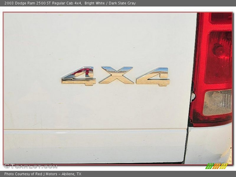 Bright White / Dark Slate Gray 2003 Dodge Ram 2500 ST Regular Cab 4x4