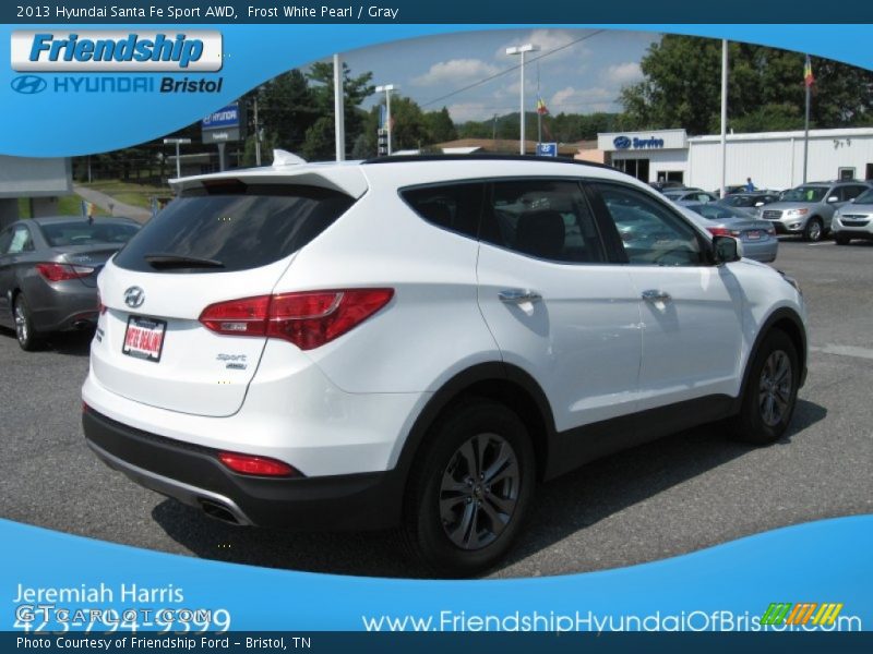 Frost White Pearl / Gray 2013 Hyundai Santa Fe Sport AWD