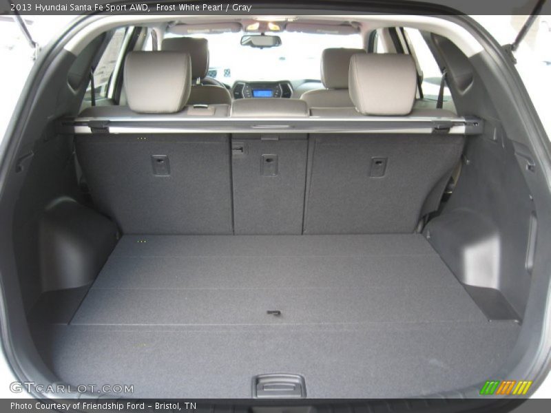 Frost White Pearl / Gray 2013 Hyundai Santa Fe Sport AWD