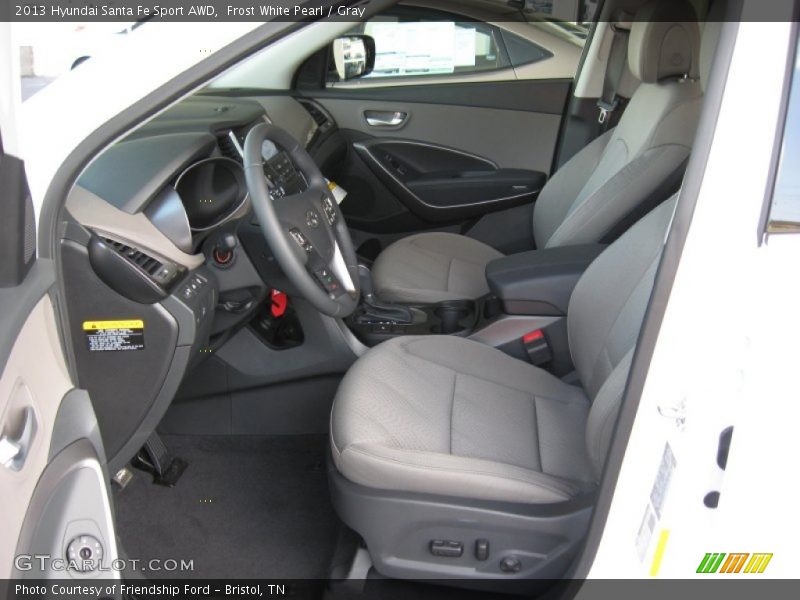 Frost White Pearl / Gray 2013 Hyundai Santa Fe Sport AWD