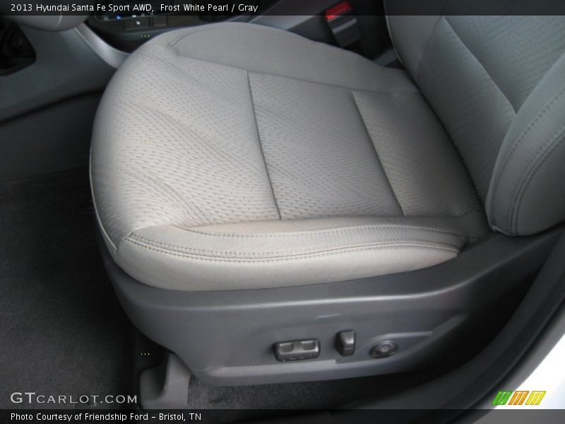 Frost White Pearl / Gray 2013 Hyundai Santa Fe Sport AWD