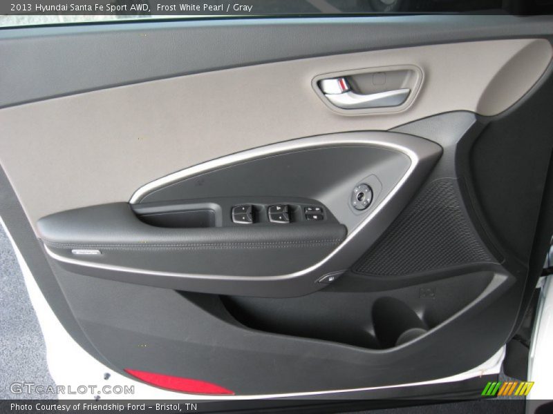 Frost White Pearl / Gray 2013 Hyundai Santa Fe Sport AWD