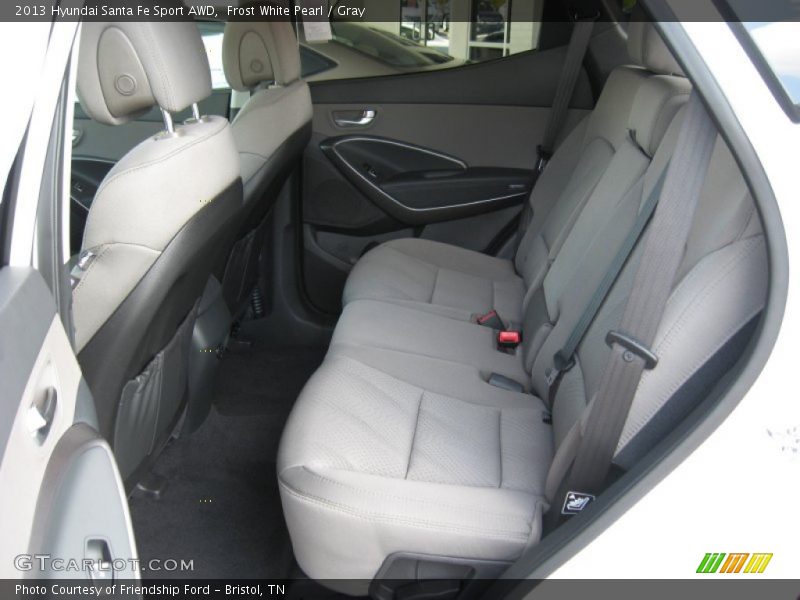 Frost White Pearl / Gray 2013 Hyundai Santa Fe Sport AWD