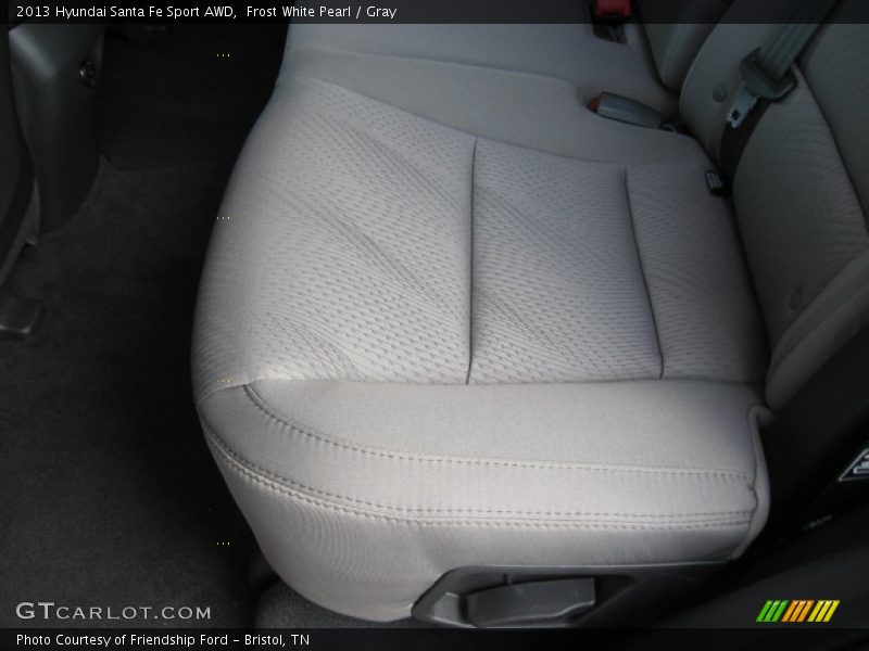 Frost White Pearl / Gray 2013 Hyundai Santa Fe Sport AWD