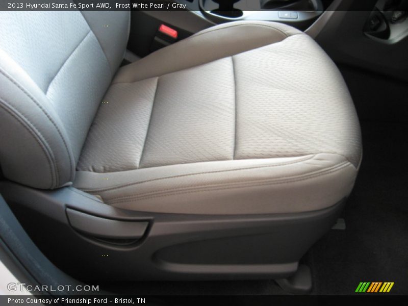 Frost White Pearl / Gray 2013 Hyundai Santa Fe Sport AWD