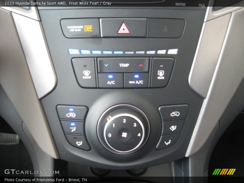 Frost White Pearl / Gray 2013 Hyundai Santa Fe Sport AWD