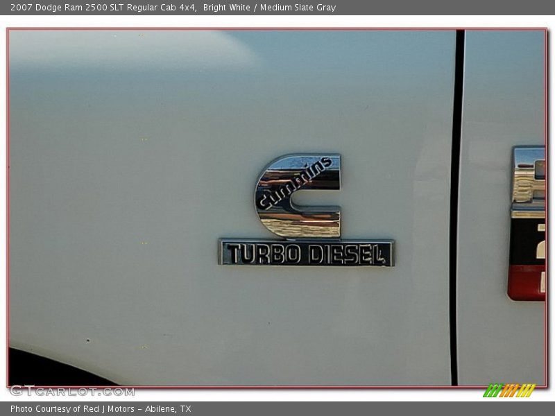 Bright White / Medium Slate Gray 2007 Dodge Ram 2500 SLT Regular Cab 4x4