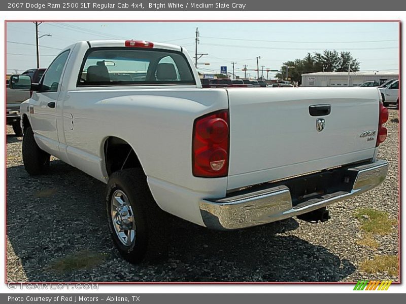 Bright White / Medium Slate Gray 2007 Dodge Ram 2500 SLT Regular Cab 4x4