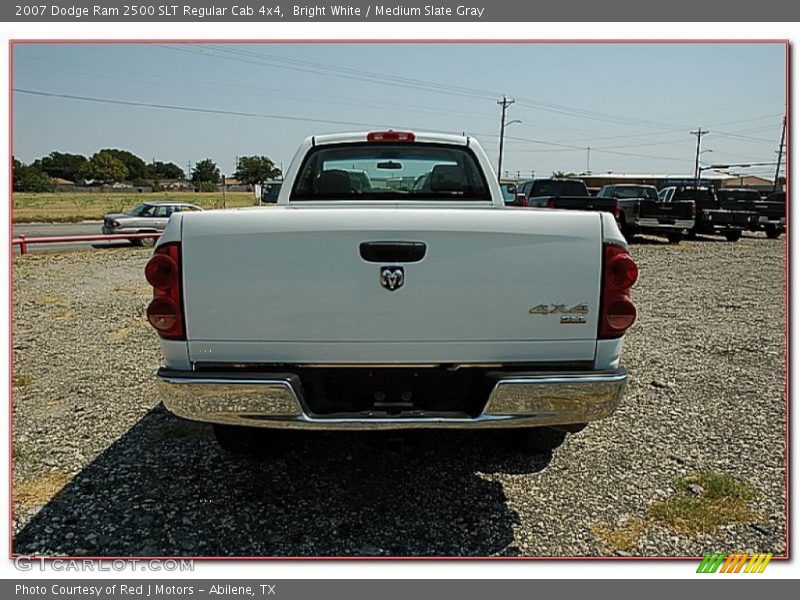 Bright White / Medium Slate Gray 2007 Dodge Ram 2500 SLT Regular Cab 4x4
