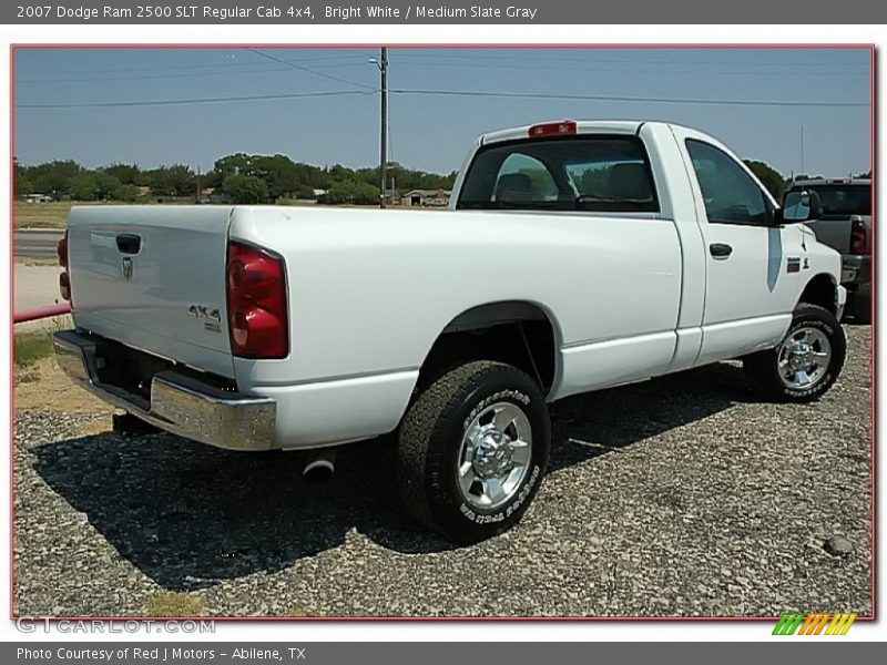 Bright White / Medium Slate Gray 2007 Dodge Ram 2500 SLT Regular Cab 4x4