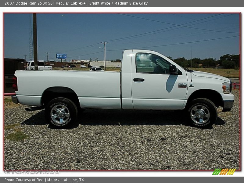 Bright White / Medium Slate Gray 2007 Dodge Ram 2500 SLT Regular Cab 4x4