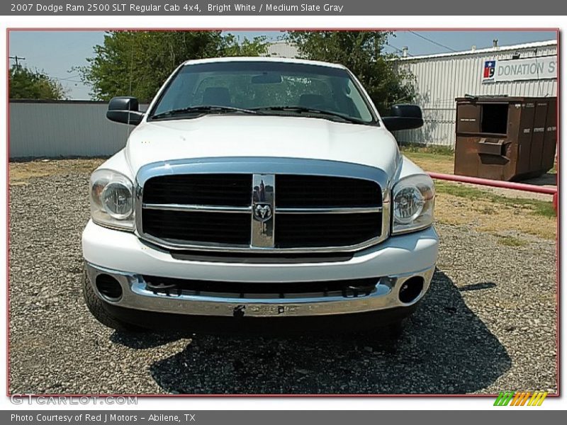 Bright White / Medium Slate Gray 2007 Dodge Ram 2500 SLT Regular Cab 4x4