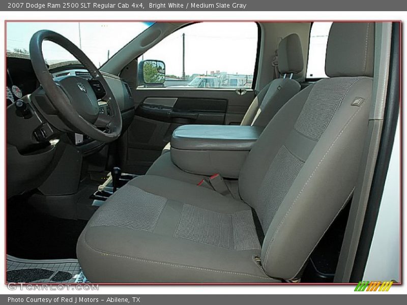 Bright White / Medium Slate Gray 2007 Dodge Ram 2500 SLT Regular Cab 4x4