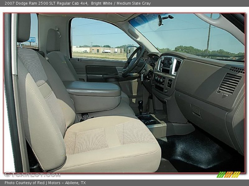 Bright White / Medium Slate Gray 2007 Dodge Ram 2500 SLT Regular Cab 4x4