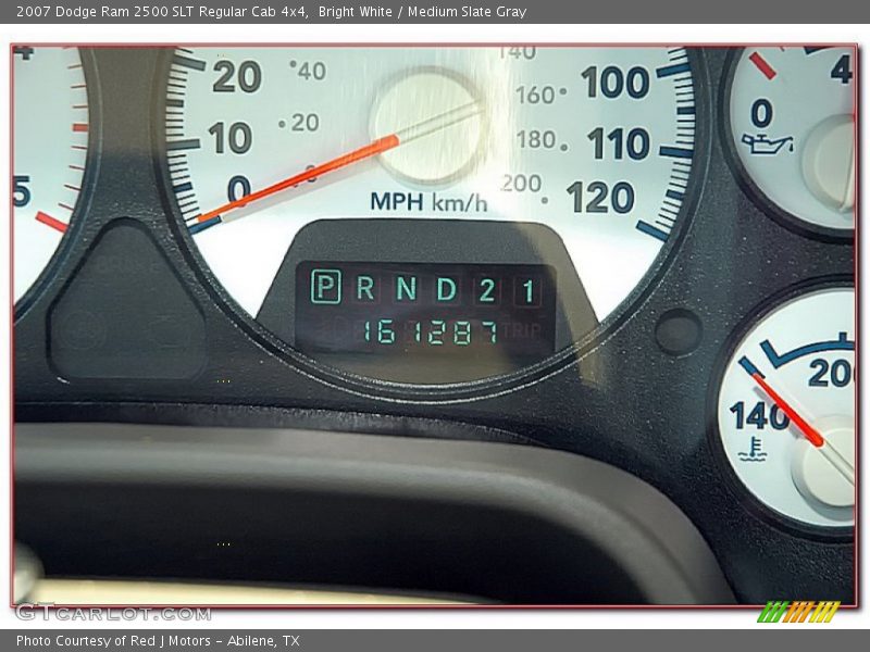 Bright White / Medium Slate Gray 2007 Dodge Ram 2500 SLT Regular Cab 4x4