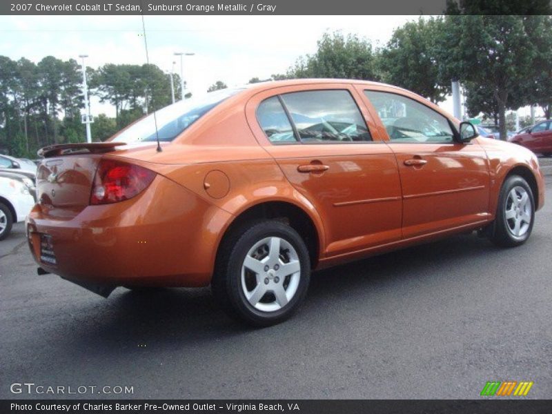 Sunburst Orange Metallic / Gray 2007 Chevrolet Cobalt LT Sedan