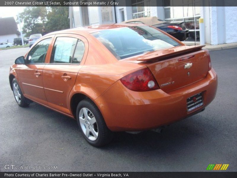 Sunburst Orange Metallic / Gray 2007 Chevrolet Cobalt LT Sedan