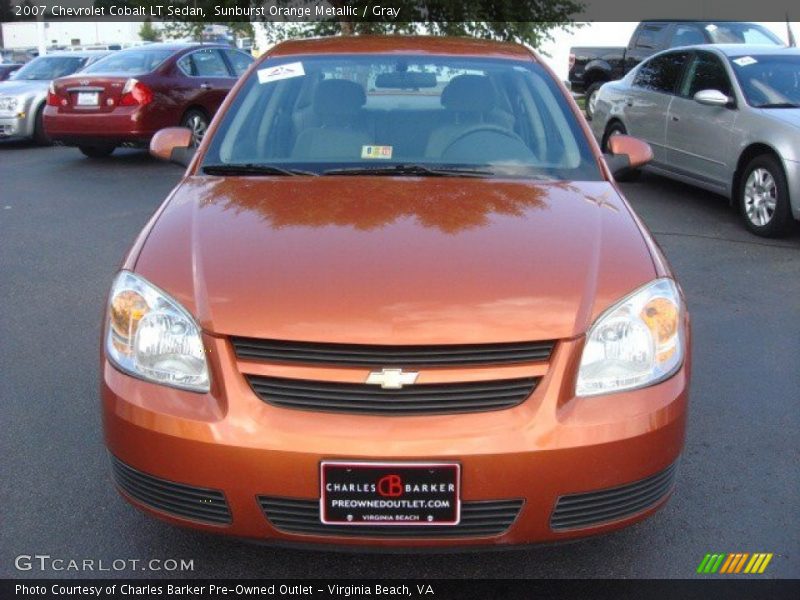 Sunburst Orange Metallic / Gray 2007 Chevrolet Cobalt LT Sedan