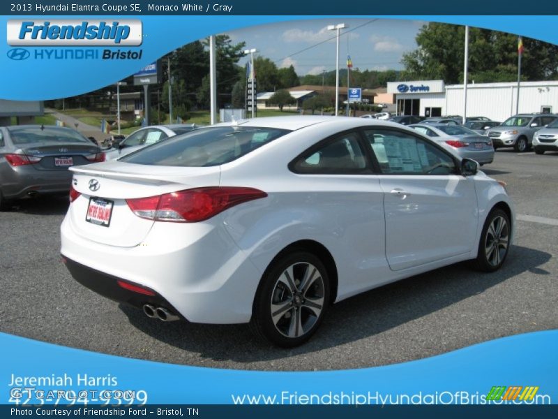 Monaco White / Gray 2013 Hyundai Elantra Coupe SE