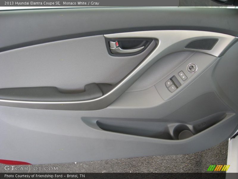 Monaco White / Gray 2013 Hyundai Elantra Coupe SE