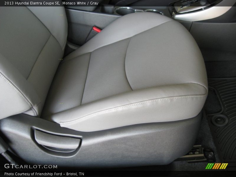 Monaco White / Gray 2013 Hyundai Elantra Coupe SE