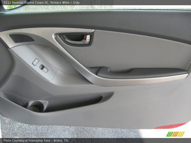 Monaco White / Gray 2013 Hyundai Elantra Coupe SE