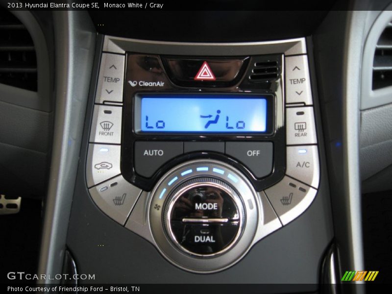 Monaco White / Gray 2013 Hyundai Elantra Coupe SE