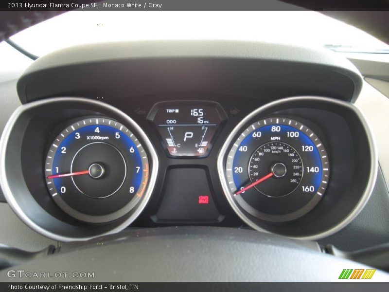 Monaco White / Gray 2013 Hyundai Elantra Coupe SE
