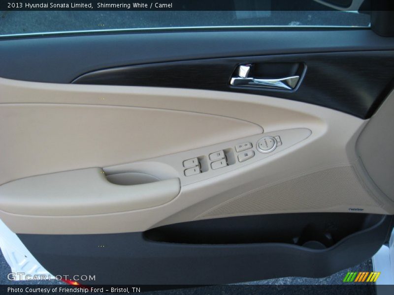 Shimmering White / Camel 2013 Hyundai Sonata Limited
