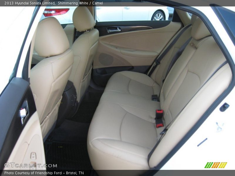 Shimmering White / Camel 2013 Hyundai Sonata Limited