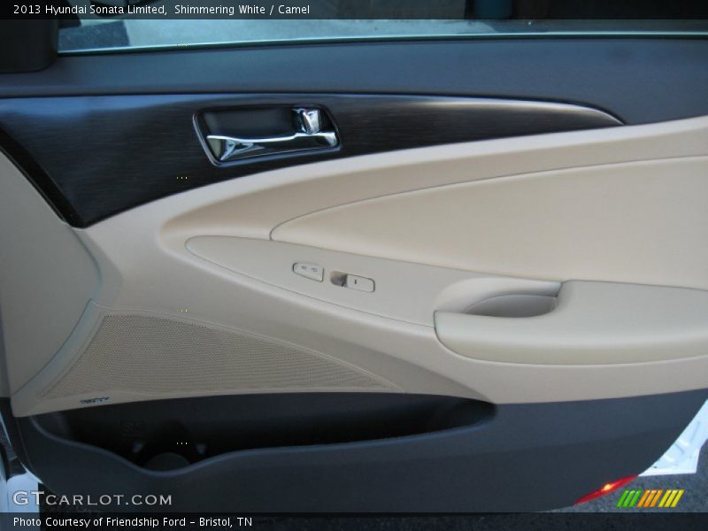 Shimmering White / Camel 2013 Hyundai Sonata Limited