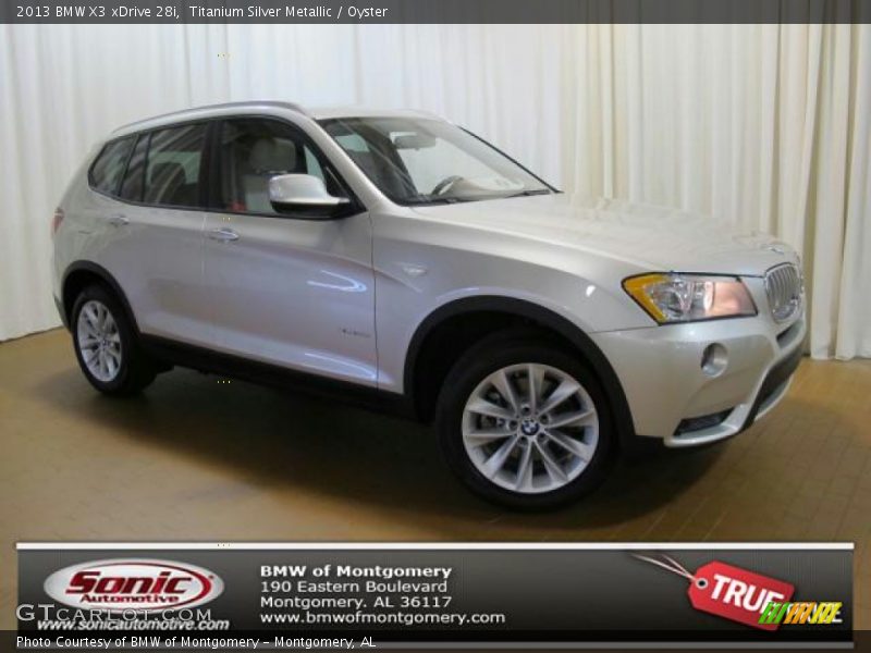 Titanium Silver Metallic / Oyster 2013 BMW X3 xDrive 28i