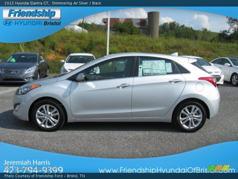 Shimmering Air Silver / Black 2013 Hyundai Elantra GT