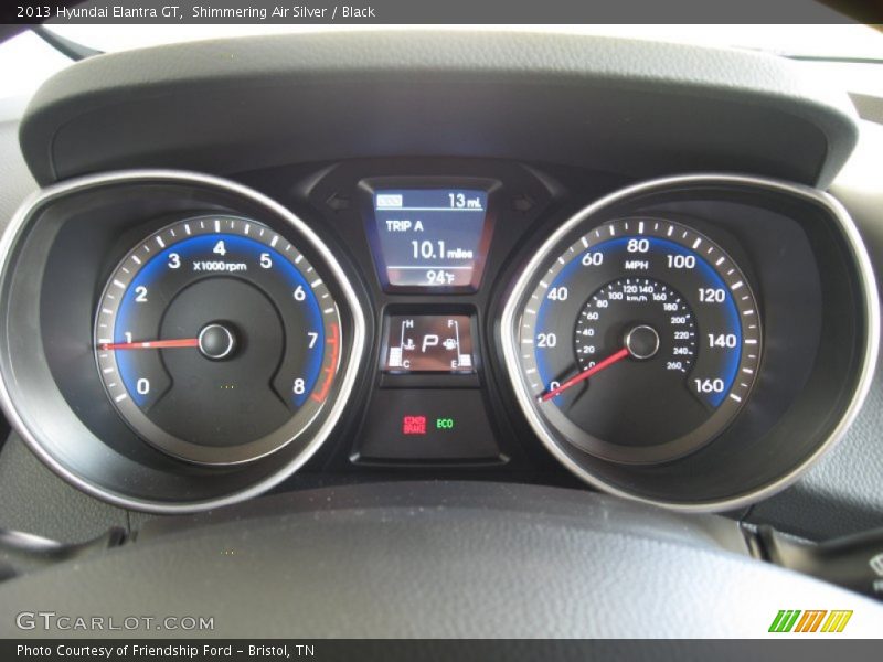 Shimmering Air Silver / Black 2013 Hyundai Elantra GT