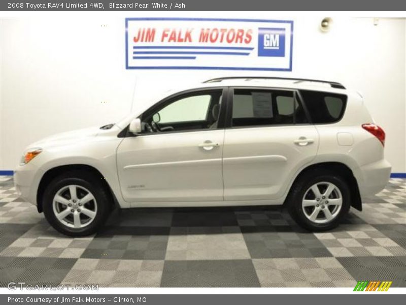 Blizzard Pearl White / Ash 2008 Toyota RAV4 Limited 4WD
