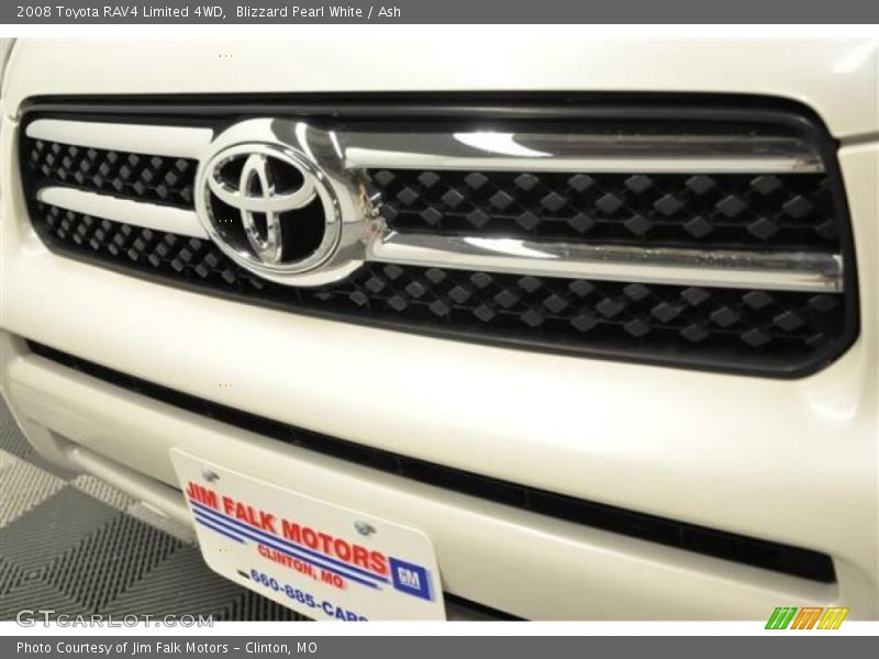 Blizzard Pearl White / Ash 2008 Toyota RAV4 Limited 4WD