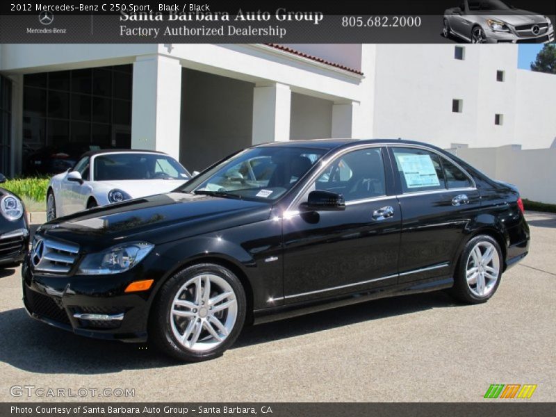 Black / Black 2012 Mercedes-Benz C 250 Sport