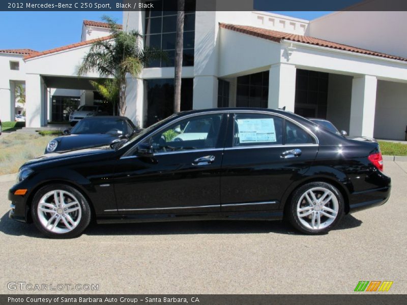 Black / Black 2012 Mercedes-Benz C 250 Sport