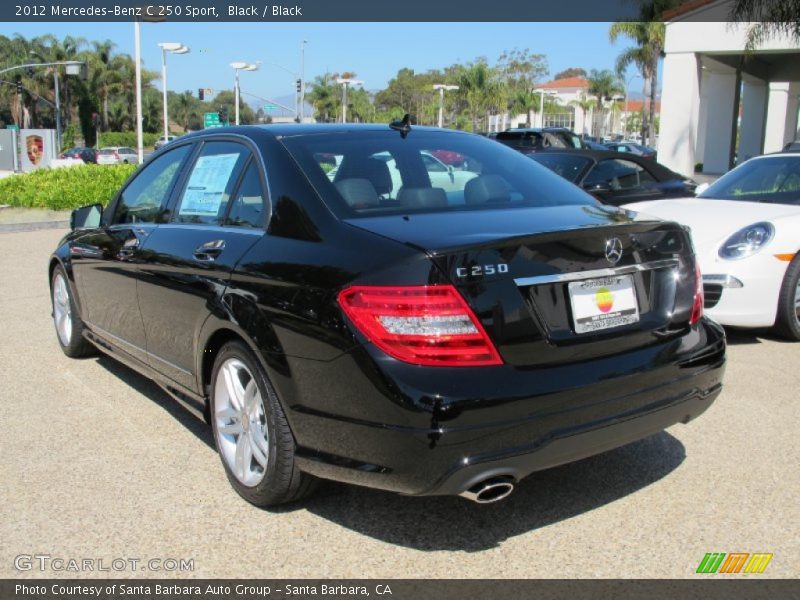 Black / Black 2012 Mercedes-Benz C 250 Sport