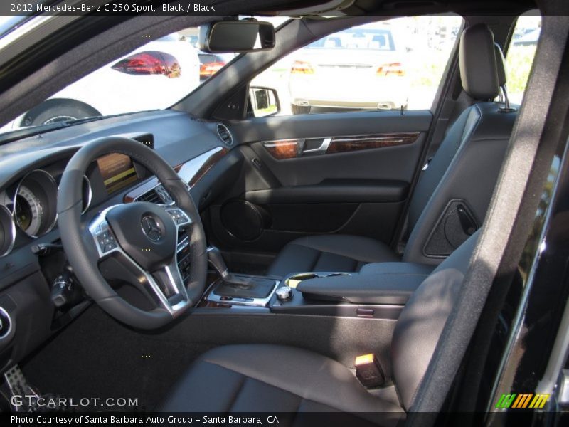 Black / Black 2012 Mercedes-Benz C 250 Sport