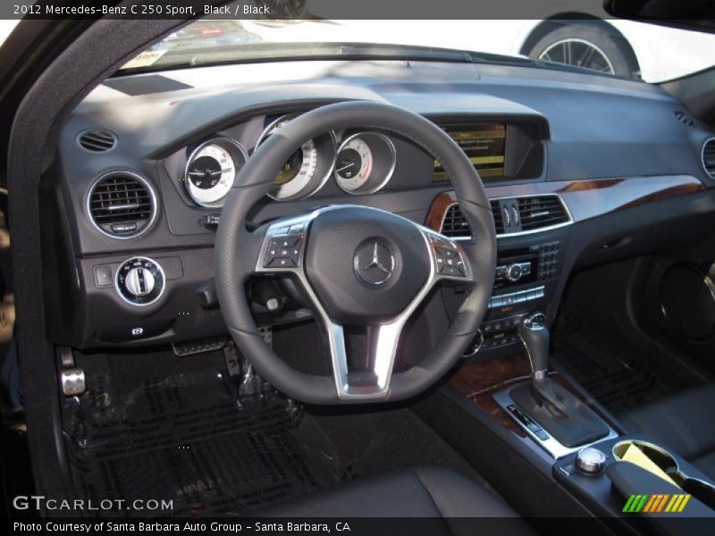 Black / Black 2012 Mercedes-Benz C 250 Sport