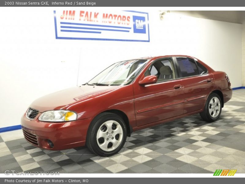 Inferno Red / Sand Beige 2003 Nissan Sentra GXE