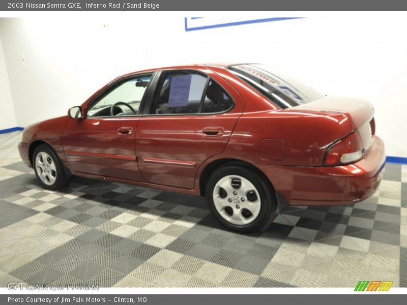 Inferno Red / Sand Beige 2003 Nissan Sentra GXE