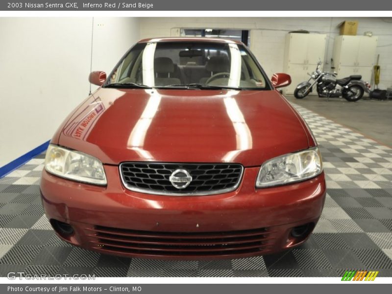 Inferno Red / Sand Beige 2003 Nissan Sentra GXE