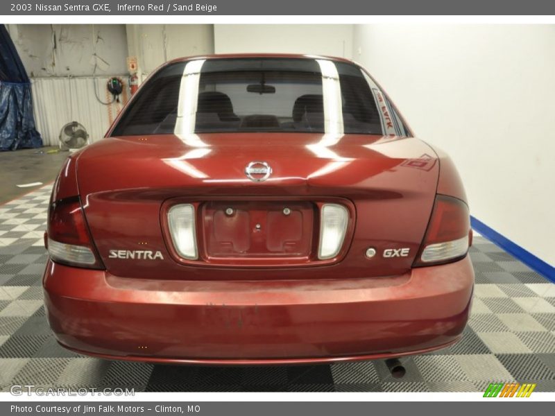 Inferno Red / Sand Beige 2003 Nissan Sentra GXE