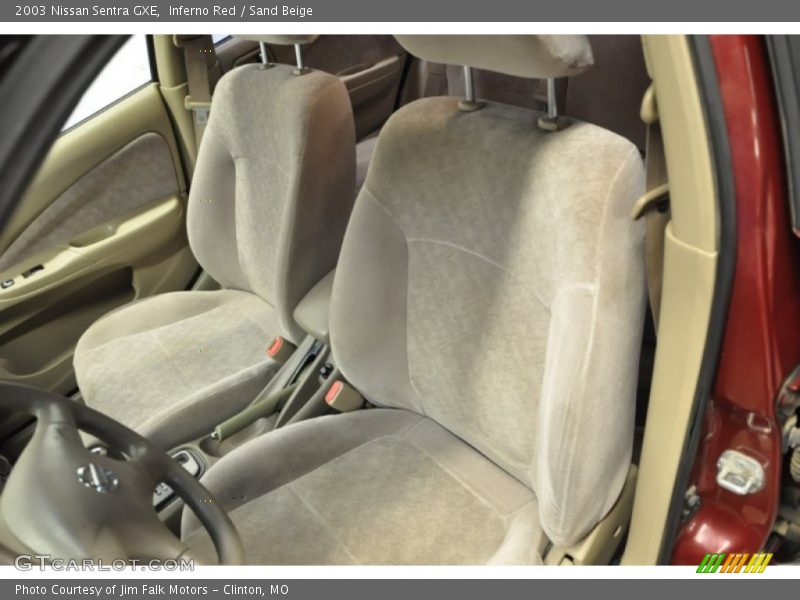 Inferno Red / Sand Beige 2003 Nissan Sentra GXE