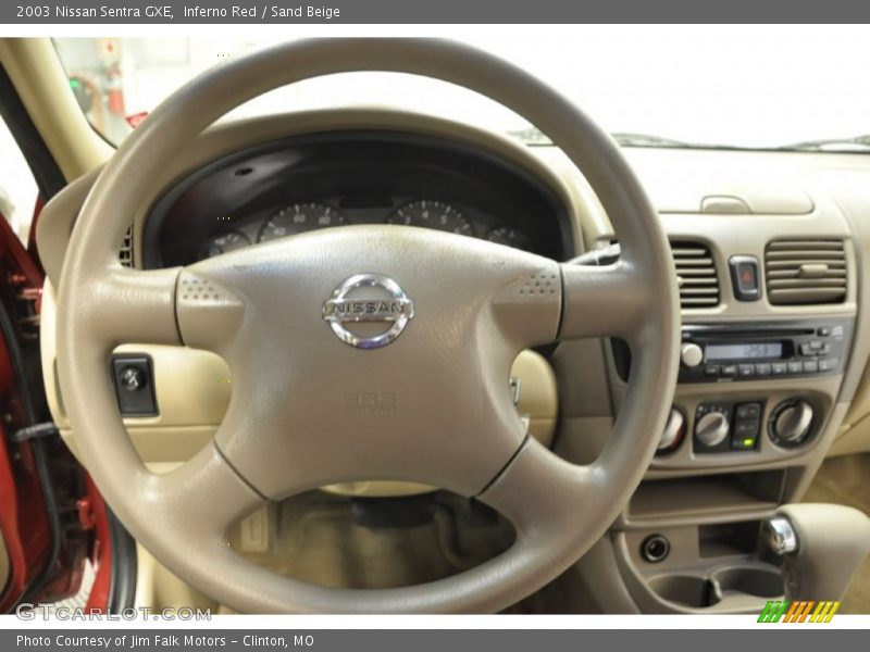Inferno Red / Sand Beige 2003 Nissan Sentra GXE
