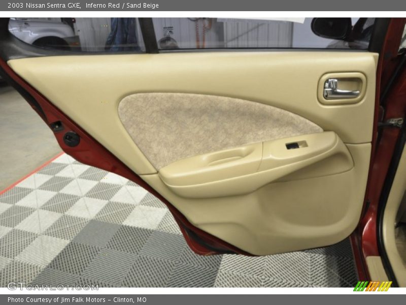 Inferno Red / Sand Beige 2003 Nissan Sentra GXE